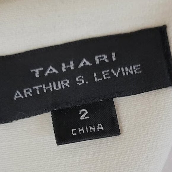 Tahari Sheath Dress Sleeveless Embellished Ivory V-Neck Womens Size 2 - Picture 10 of 14